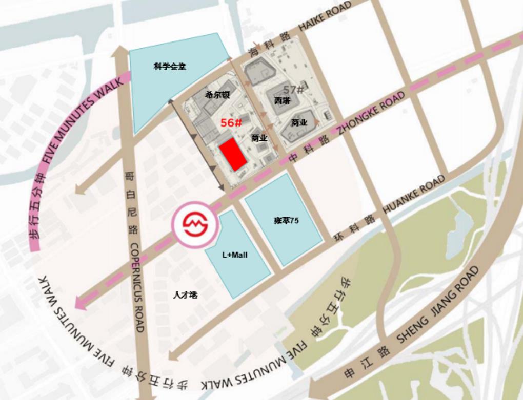 上海科技投资大厦交通区位图